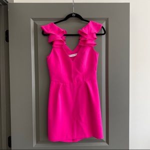 Amanda Uprichard Hot Pink Gimlet dress